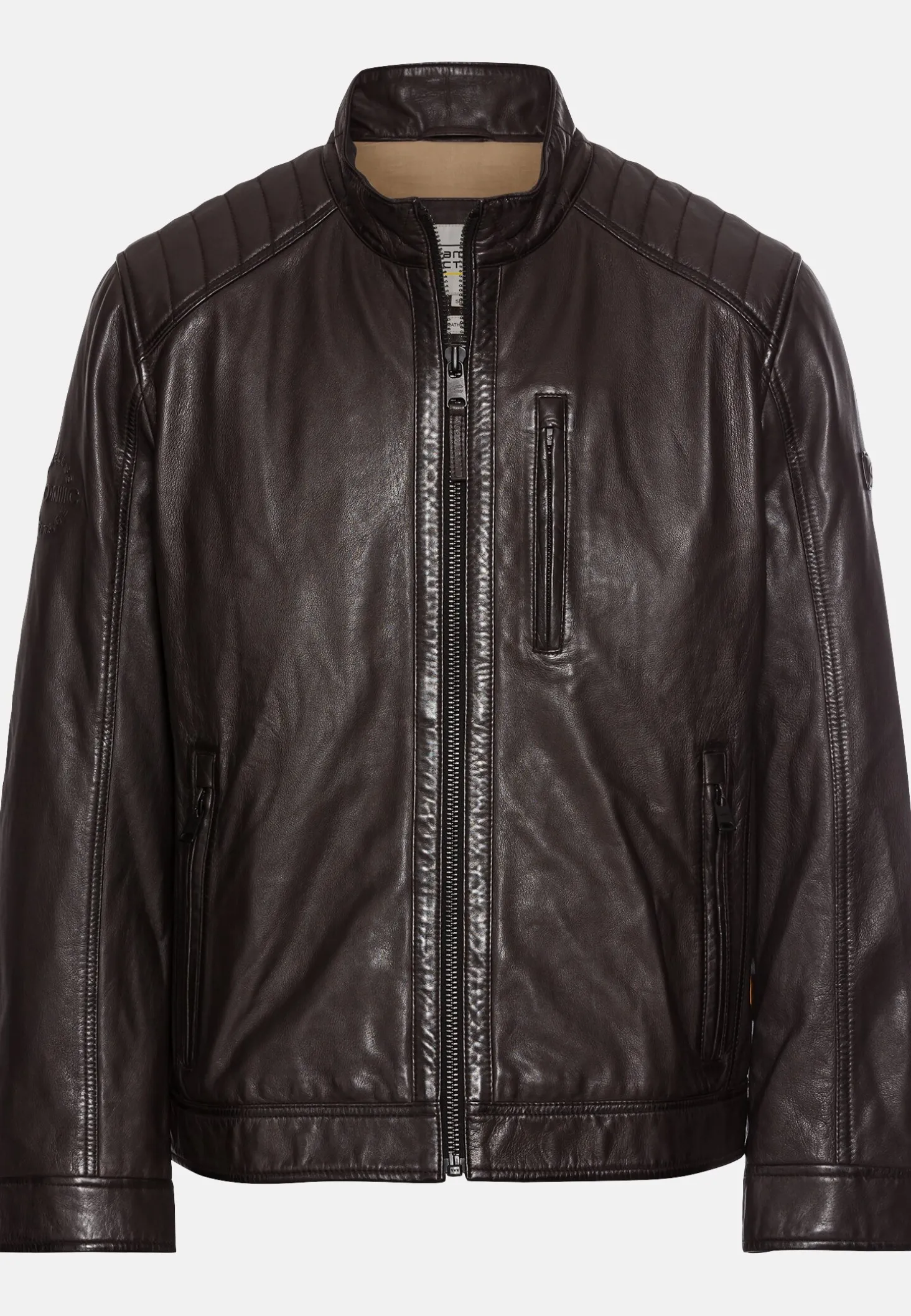 Lederjacke mit Stehkragen