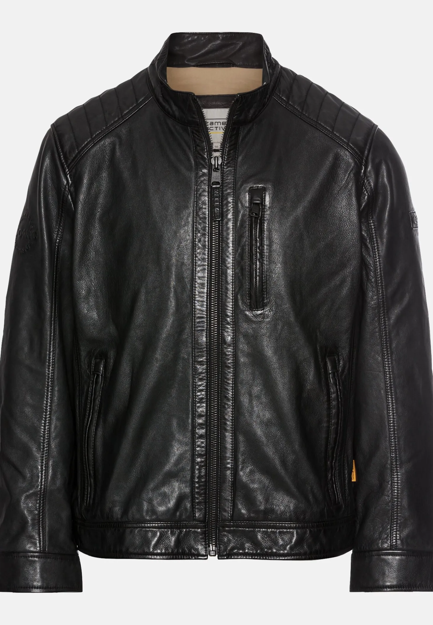 Lederjacke mit Stehkragen