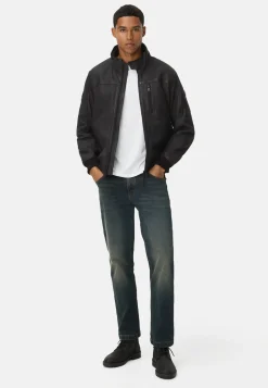 Lederjacke mit Stehkragen
