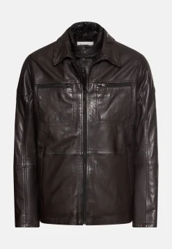 Lederjacke mit Steppfutter