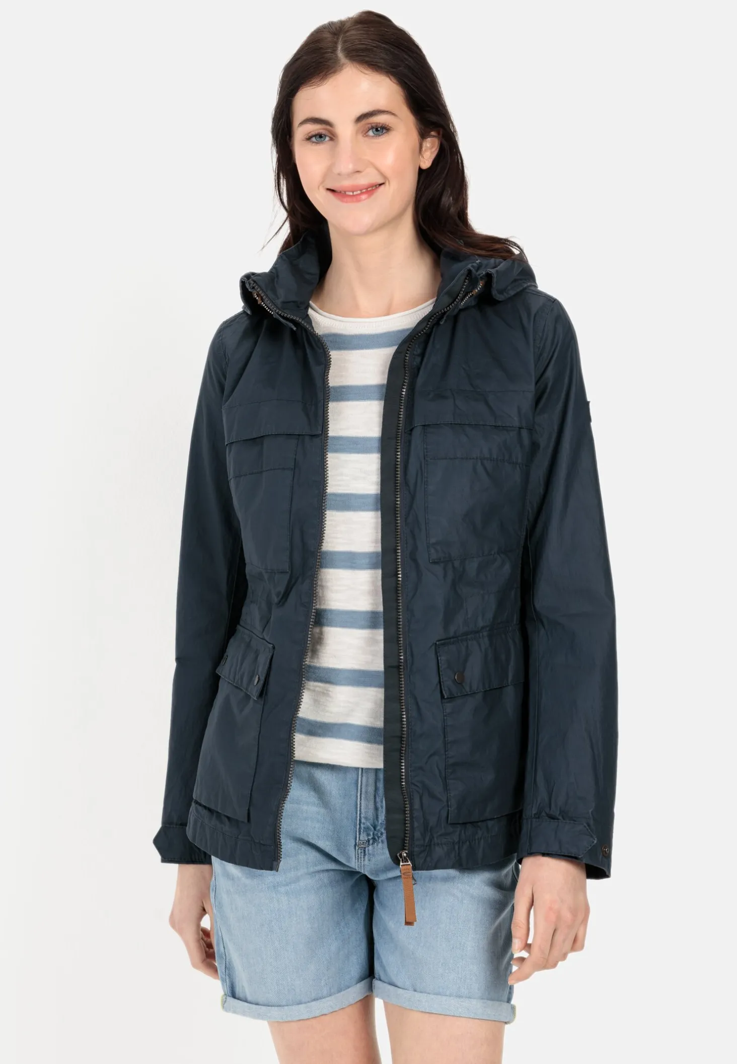 Leichte Jacke aus reiner Baumwolle im Vintage Look