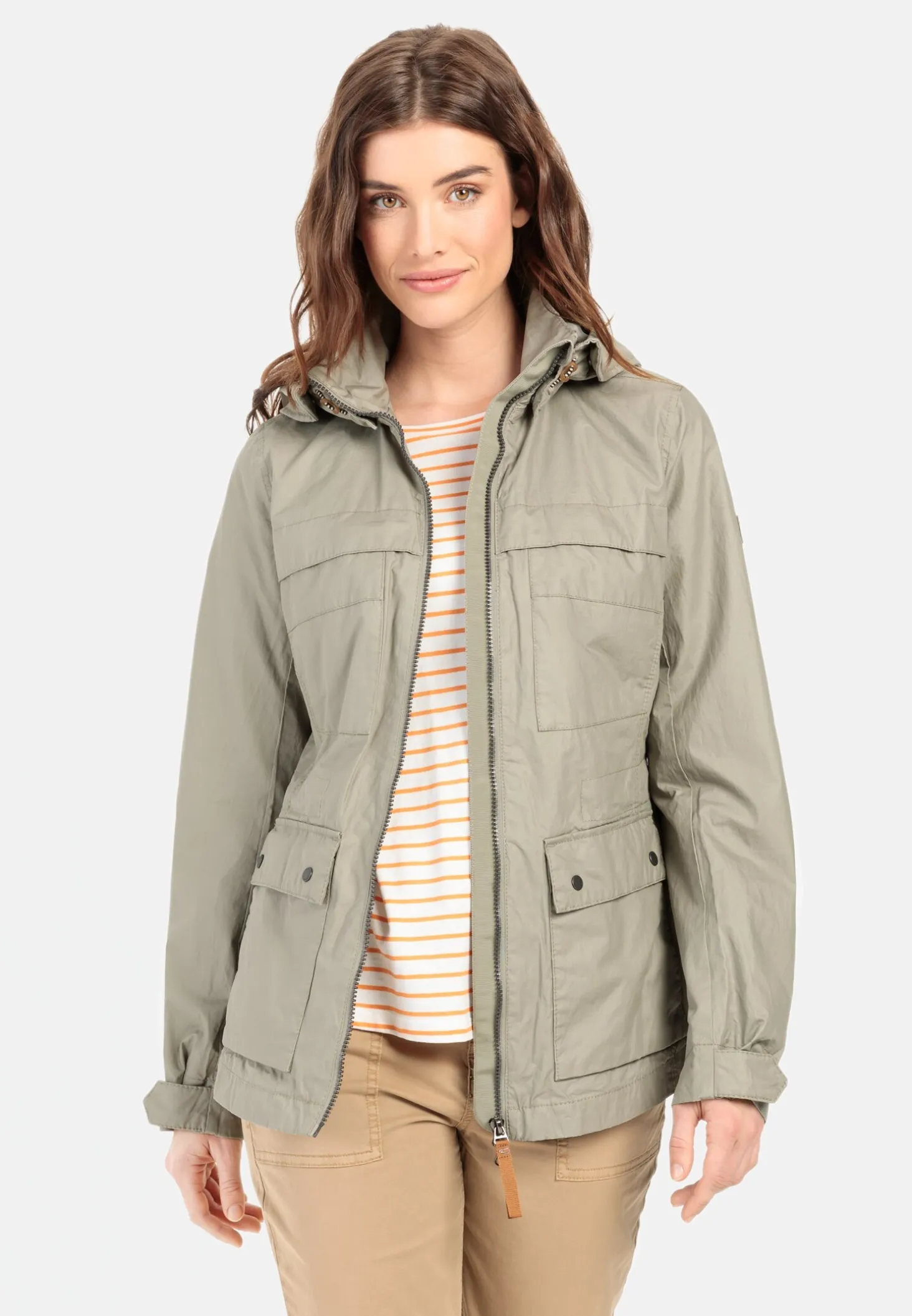 Leichte Jacke aus reiner Baumwolle im Vintage Look