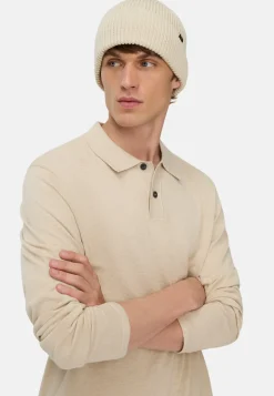 Leichtes Langarm Polo aus reiner Baumwolle