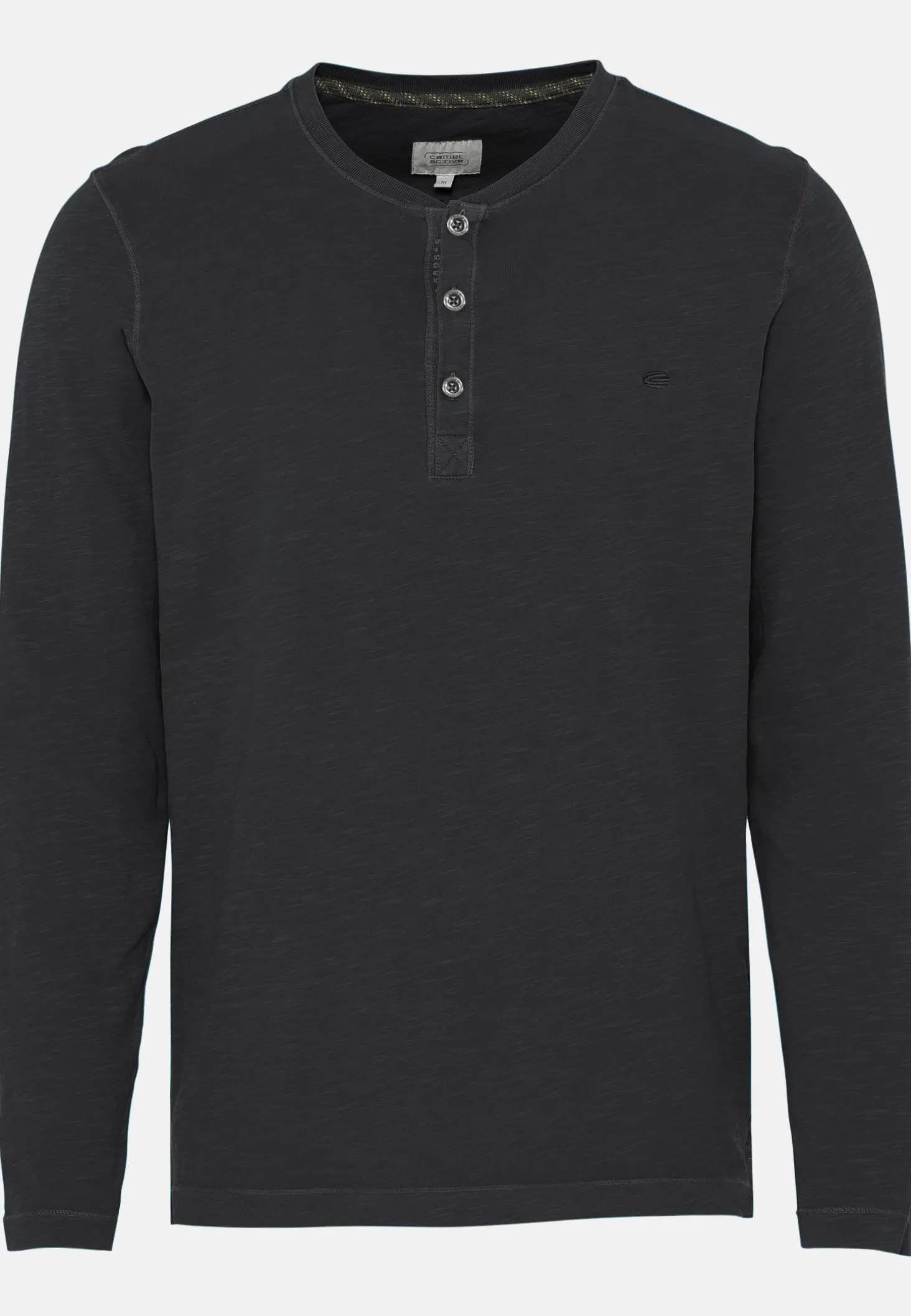 Leichtes Langarmshirt mit Henley Kragen aus Organic Cotton