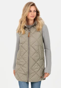 Longweste mit Kapuze aus recyceltem Polyester