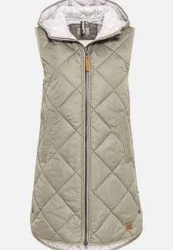 Longweste mit Kapuze aus recyceltem Polyester