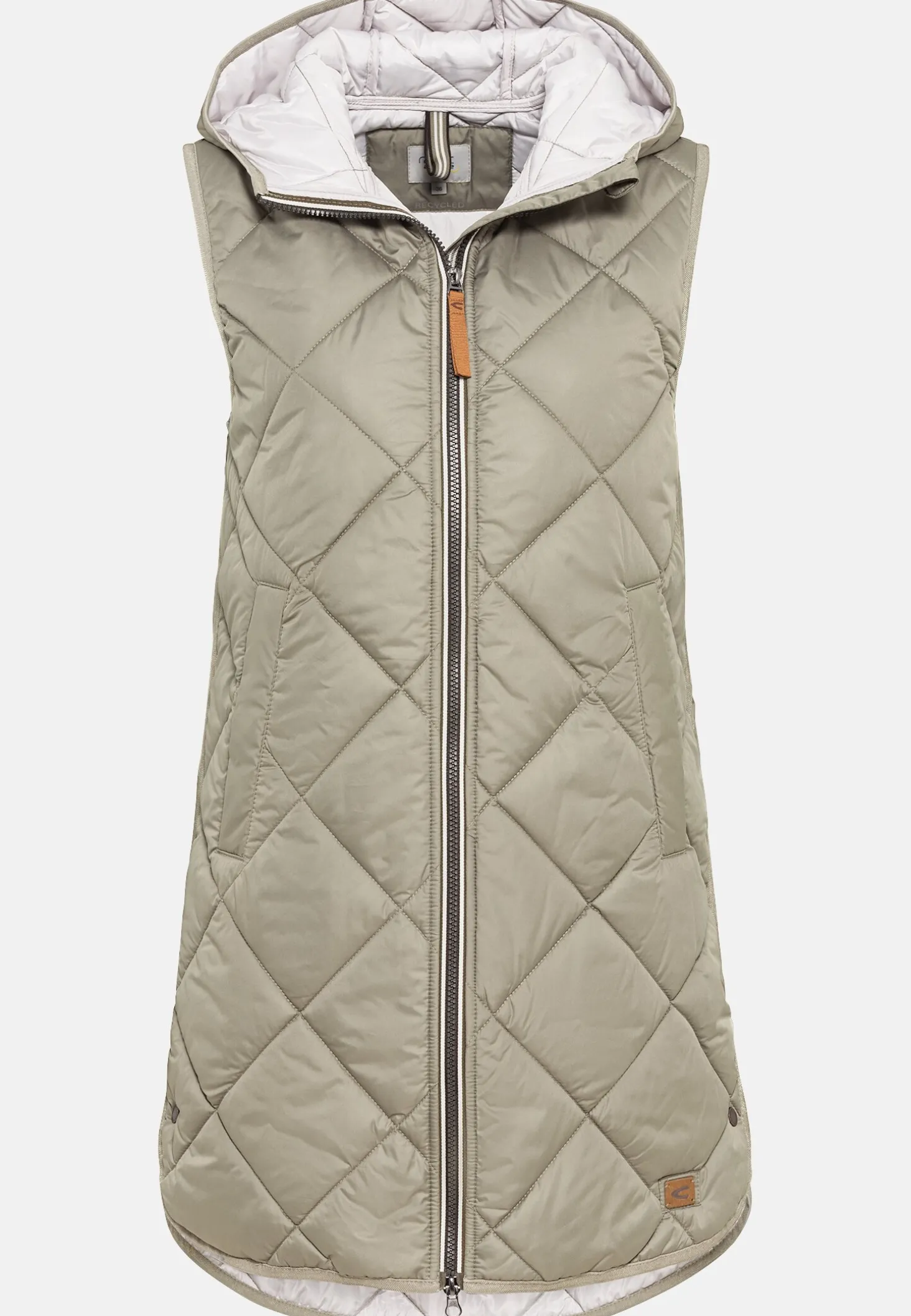 Longweste mit Kapuze aus recyceltem Polyester