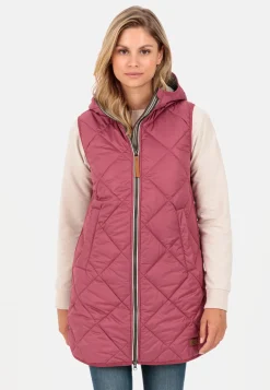 Longweste mit Kapuze aus recyceltem Polyester