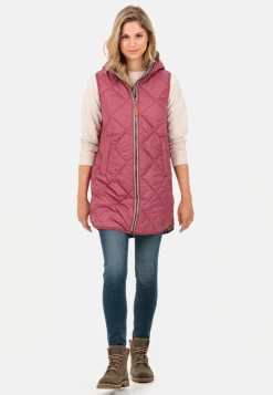 Longweste mit Kapuze aus recyceltem Polyester