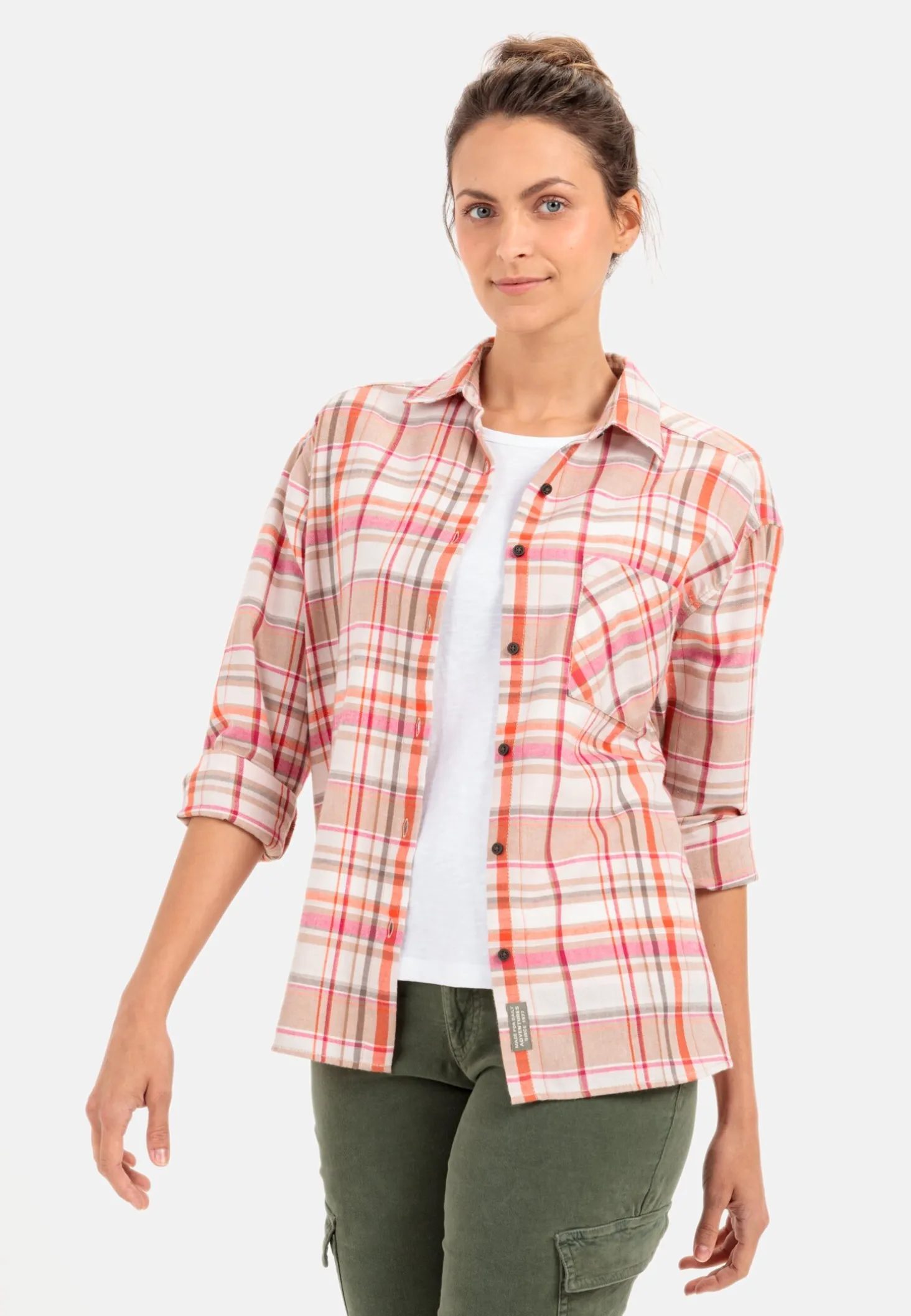 Lässige Flanellbluse im Karomuster
