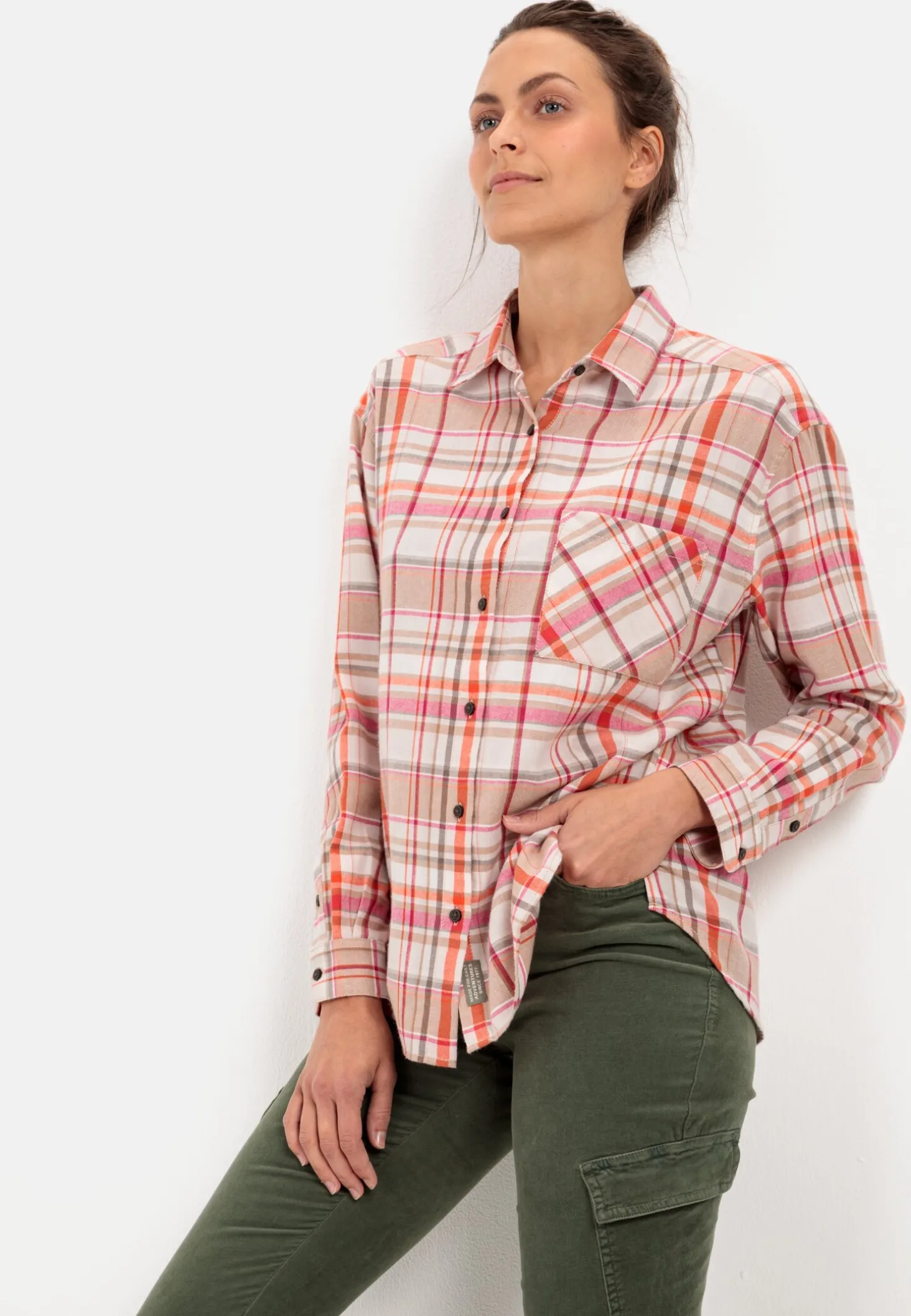 Lässige Flanellbluse im Karomuster