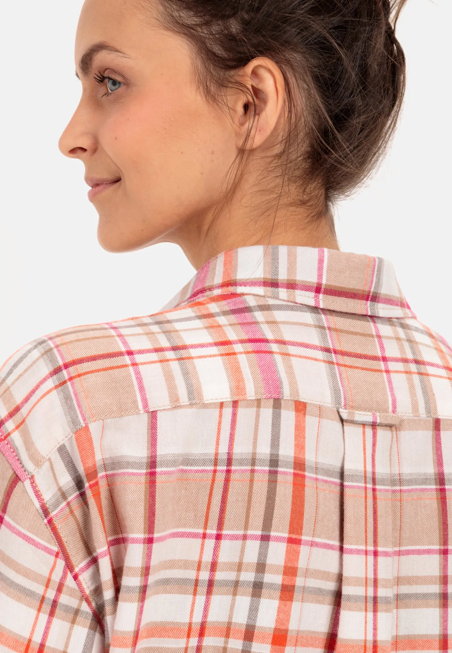 Lässige Flanellbluse im Karomuster
