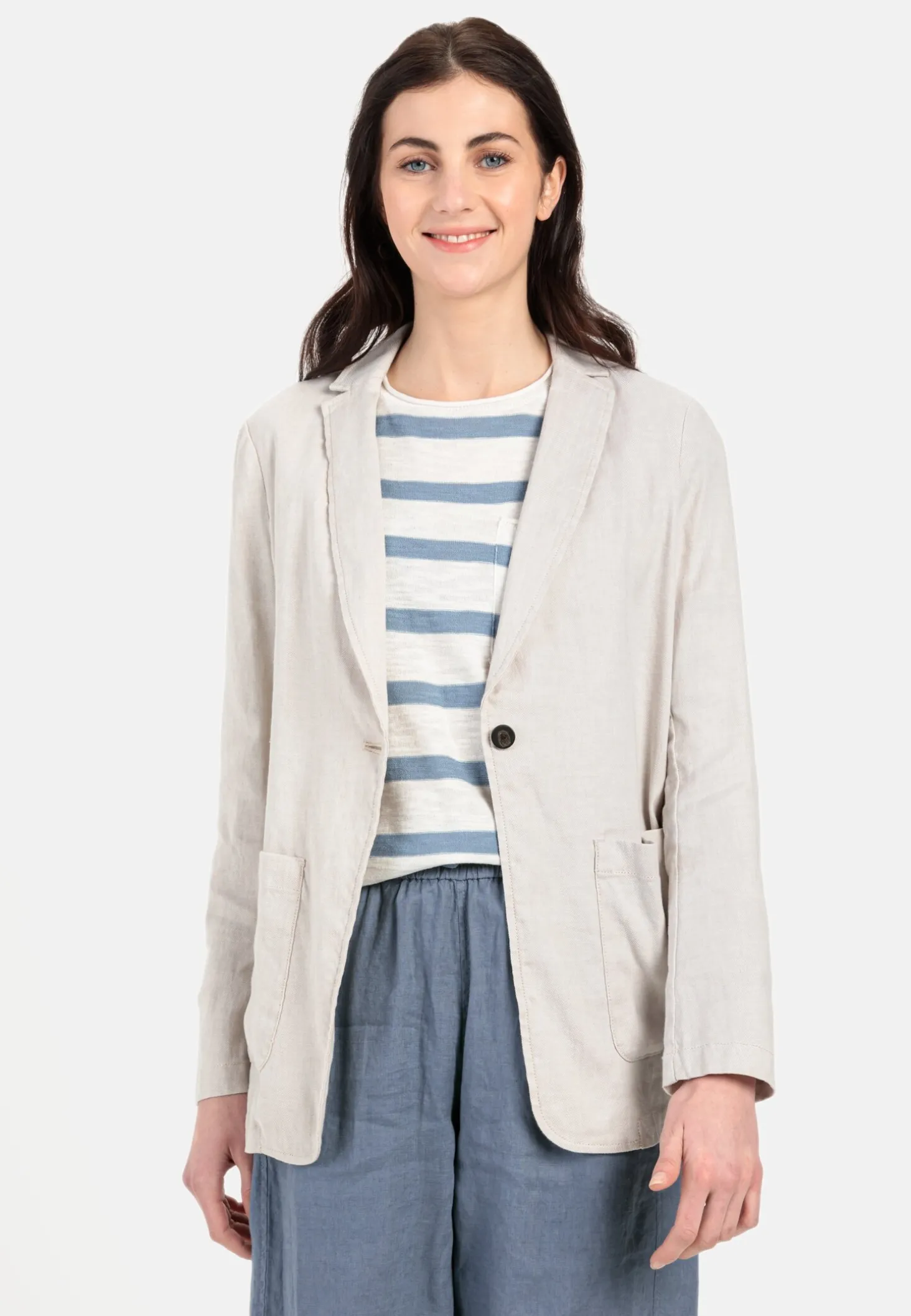 Lässiger Blazer im Leinenmix