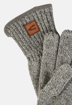 Melierte Strickhandschuhe mit warmen Futter