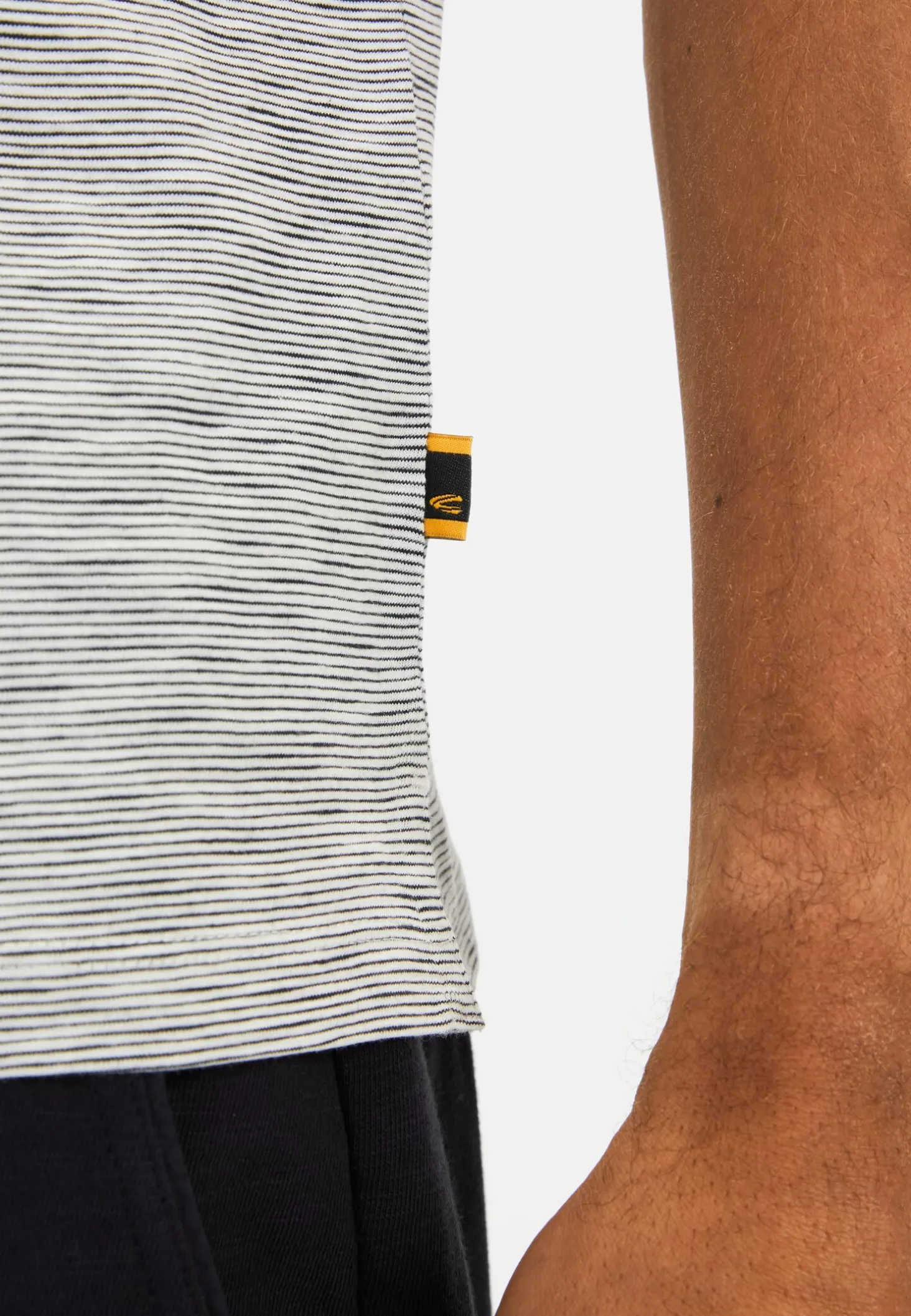 Meliertes Kurzarm Poloshirt aus Baumwolle