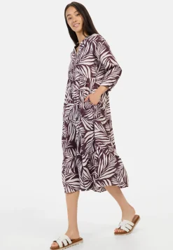 Mittellanges Sommerkleid mit Allover-Print