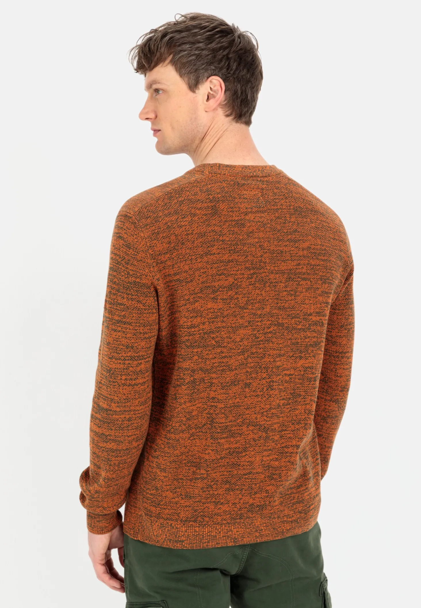 Mouliné Strickpullover aus zertifiziertem Organic Cotton