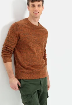 Mouliné Strickpullover aus zertifiziertem Organic Cotton