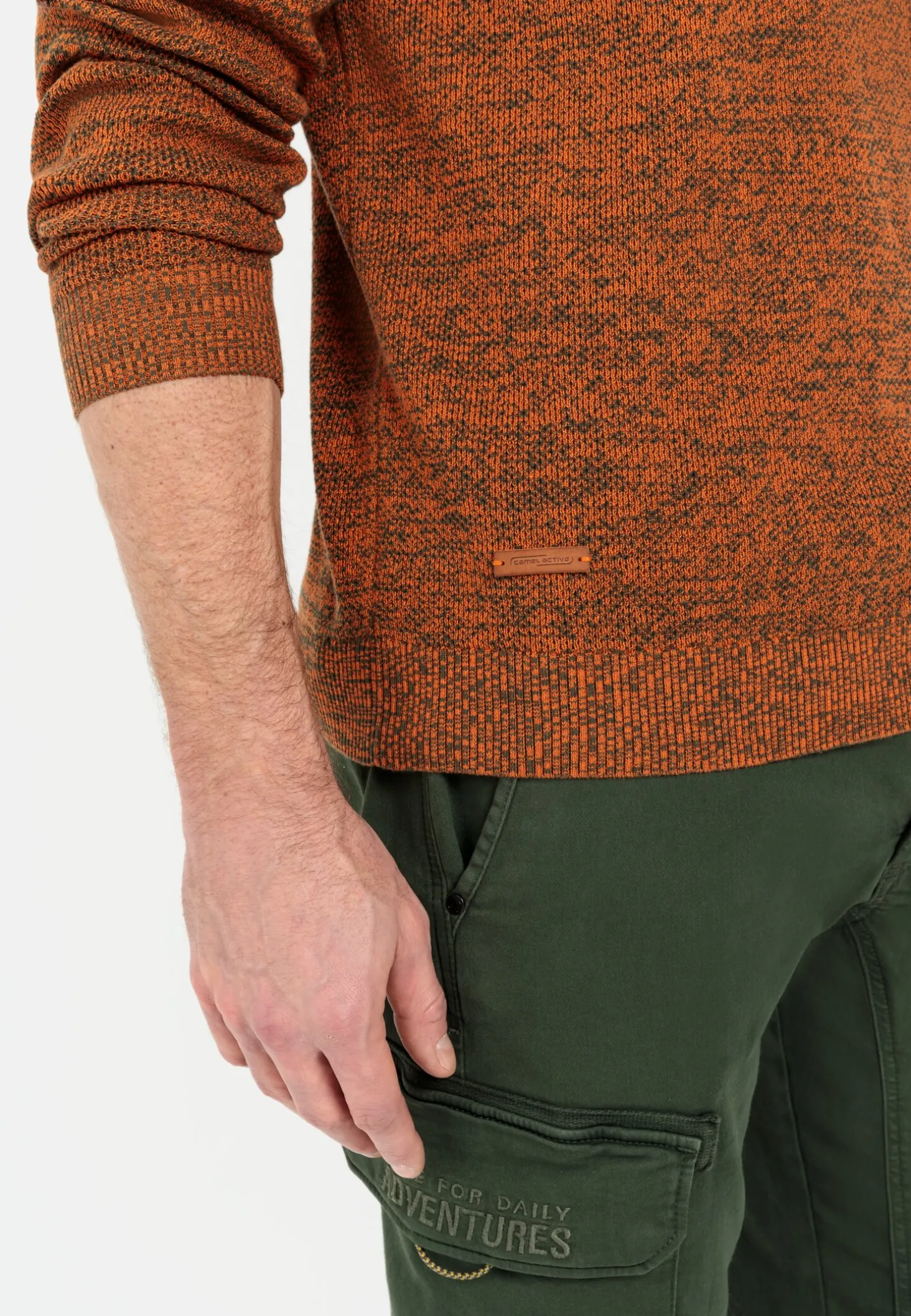 Mouliné Strickpullover aus zertifiziertem Organic Cotton