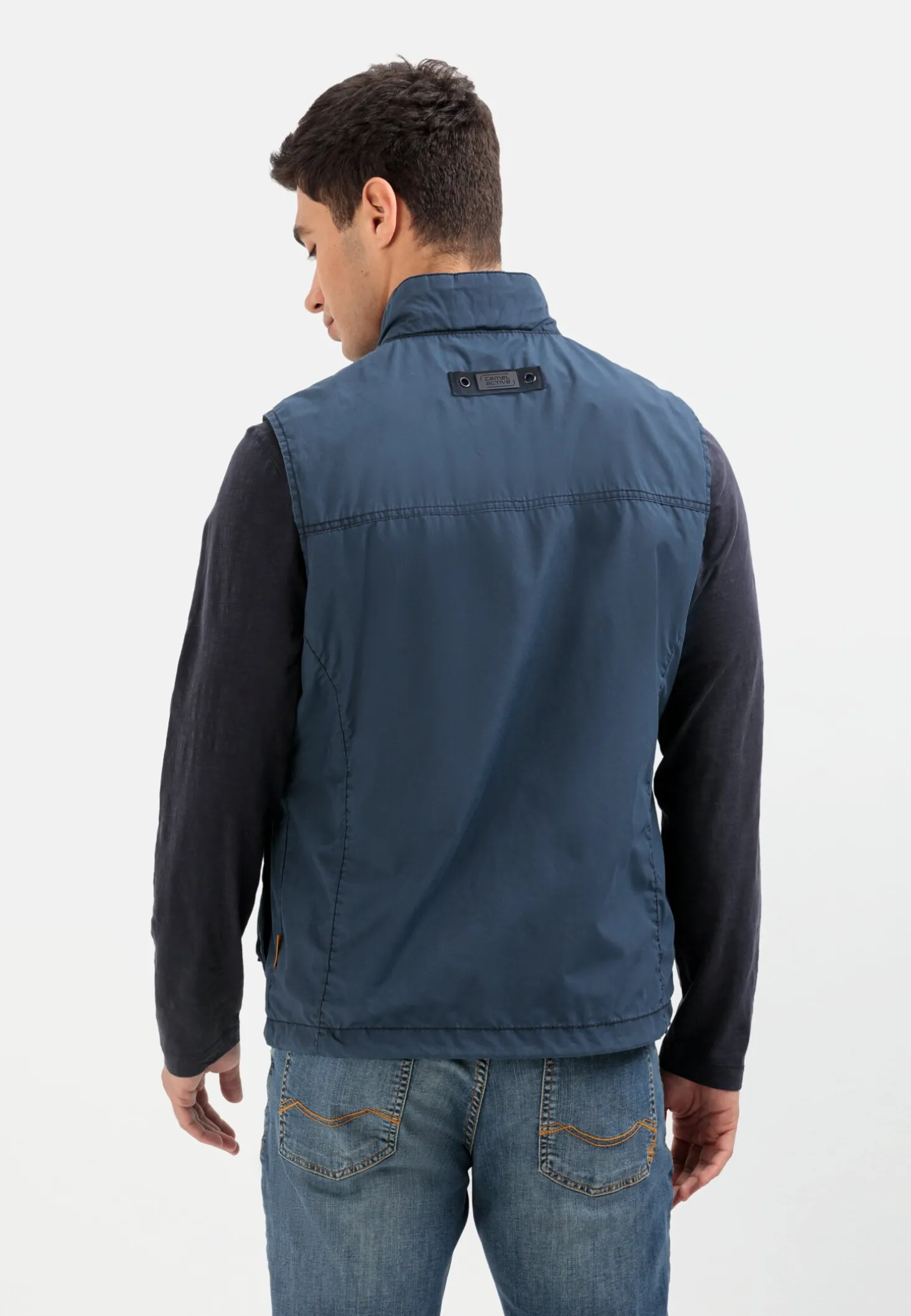 Multipocket Weste mit Stehkragen