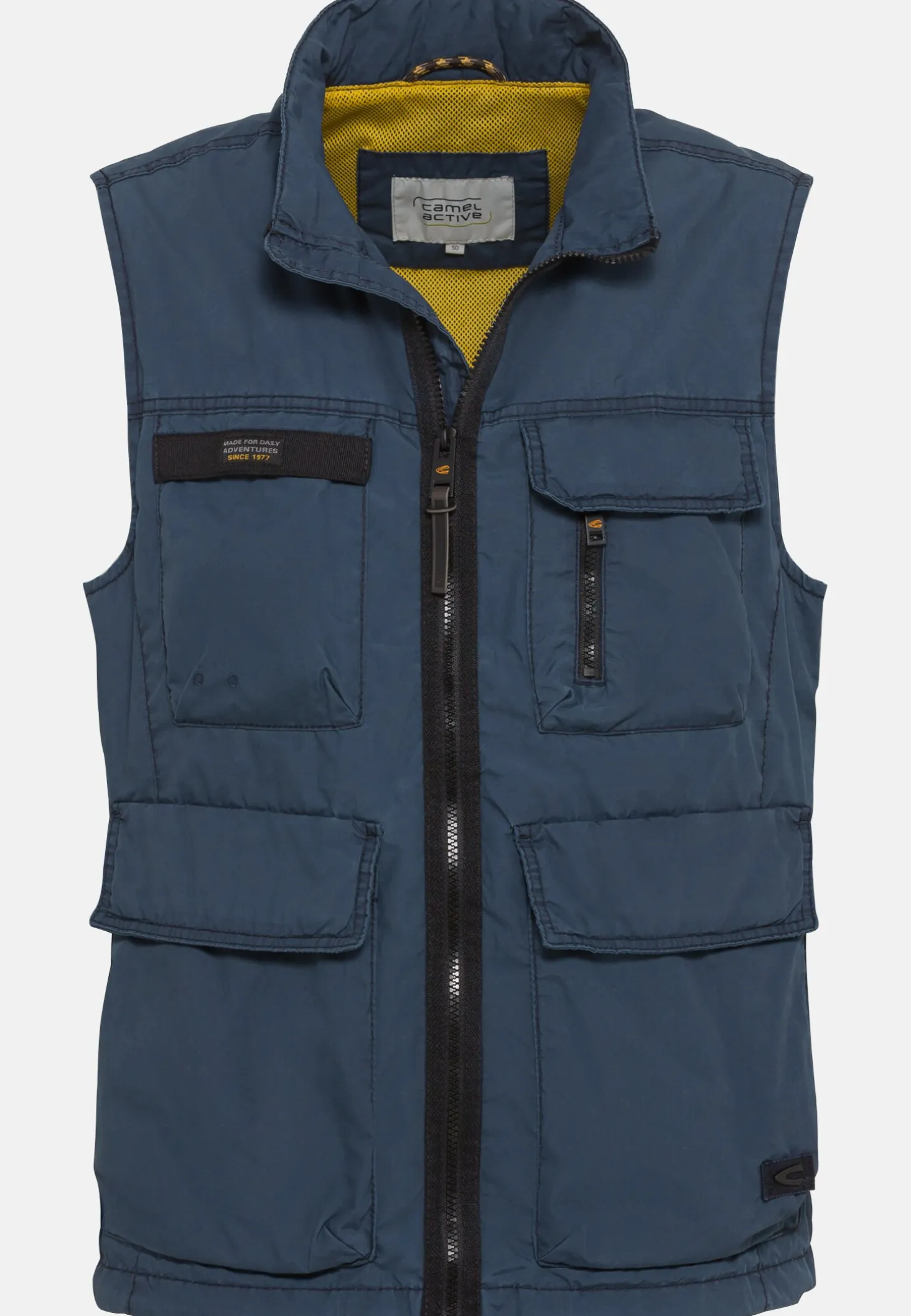 Multipocket Weste mit Stehkragen