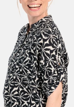 Musselin-Schlupfbluse im Allover-Print