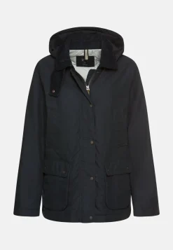 Outdoor Jacke mit abnehmbarer Kapuze und Kordkragen