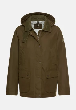 Outdoor Jacke mit abnehmbarer Kapuze und Kordkragen