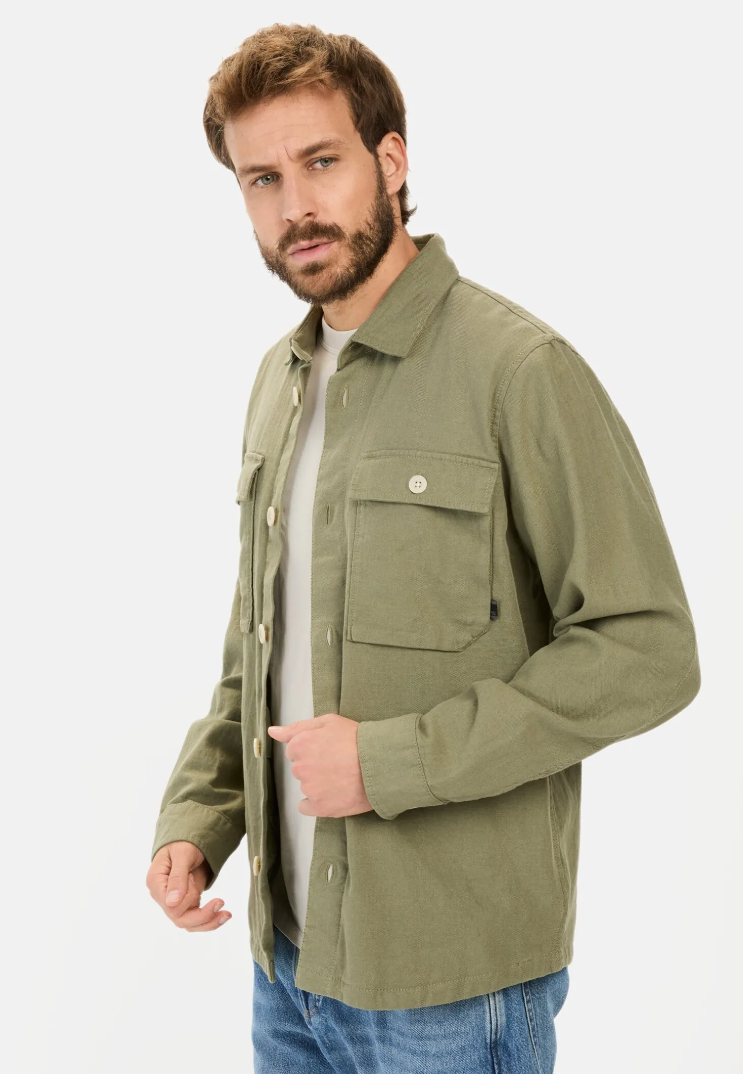 Overshirt aus Leinen-Baumwoll-Mix