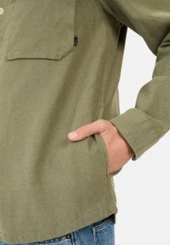 Overshirt aus Leinen-Baumwoll-Mix