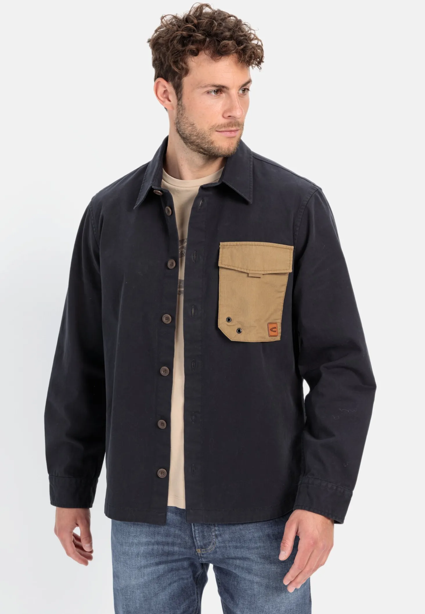 Overshirt aus reiner Baumwolle