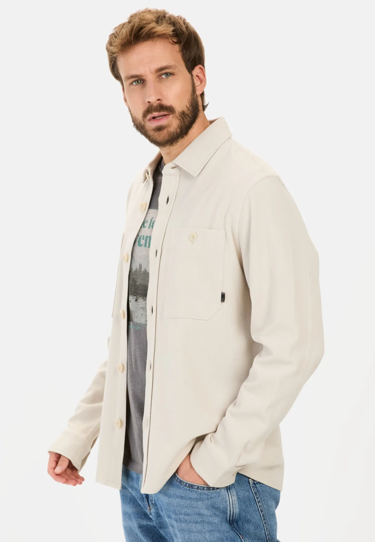 Overshirt aus reiner Baumwolle