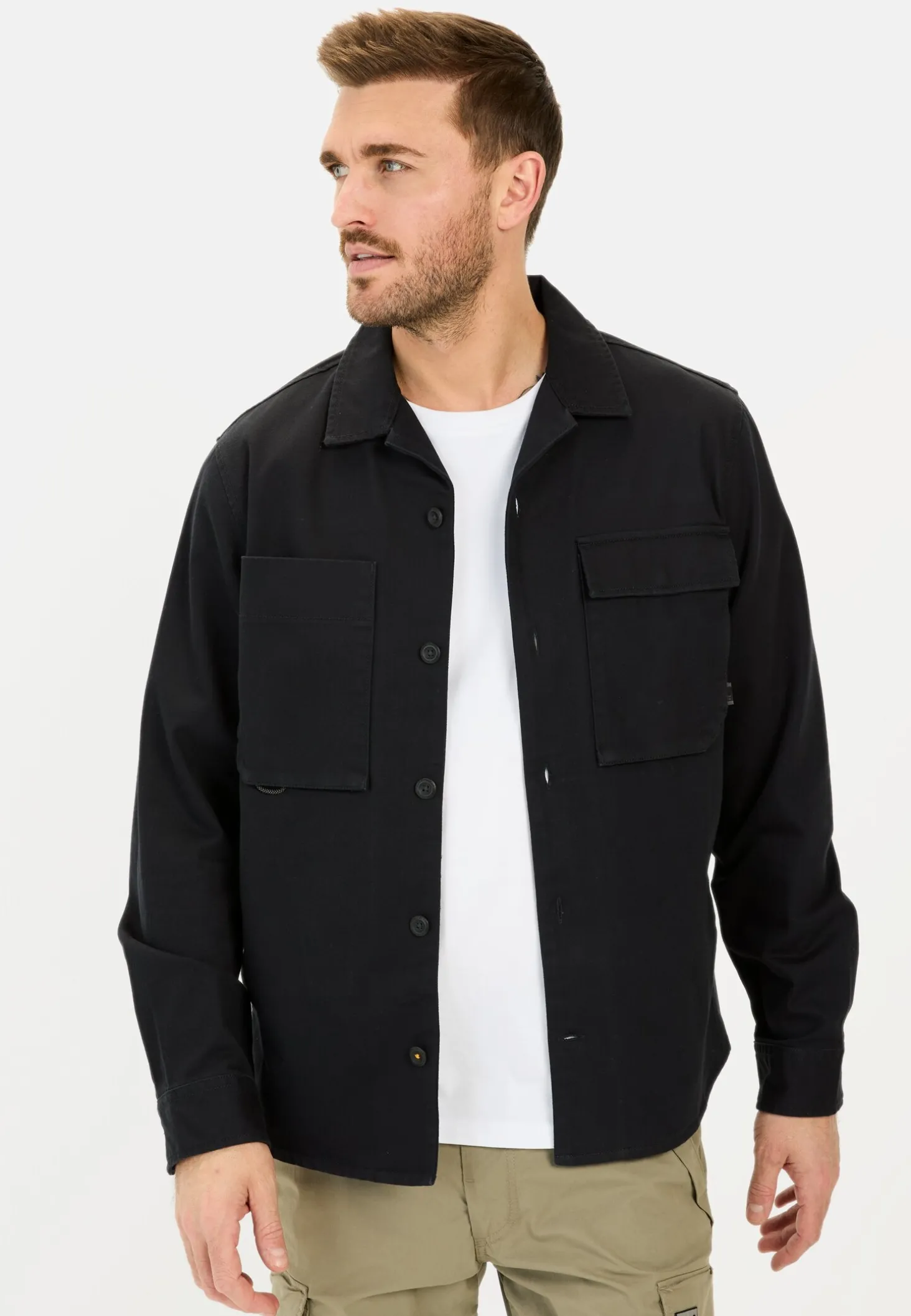 Overshirt aus reiner Baumwolle