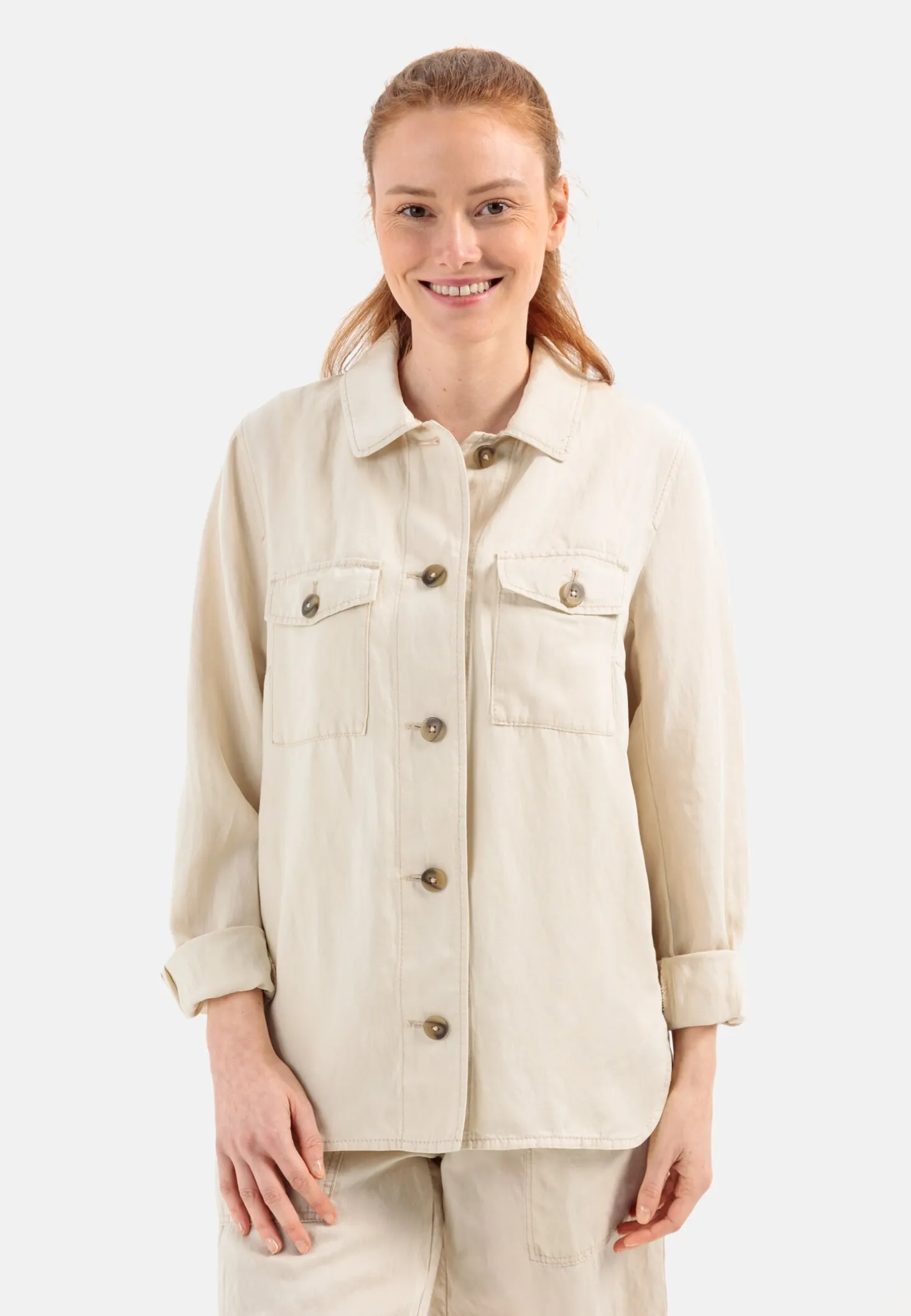 Overshirt im sommerlichen Leinenmix