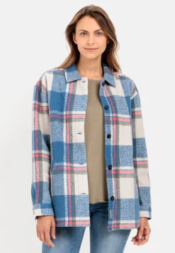 Overshirt mit gebürsteter Wolle