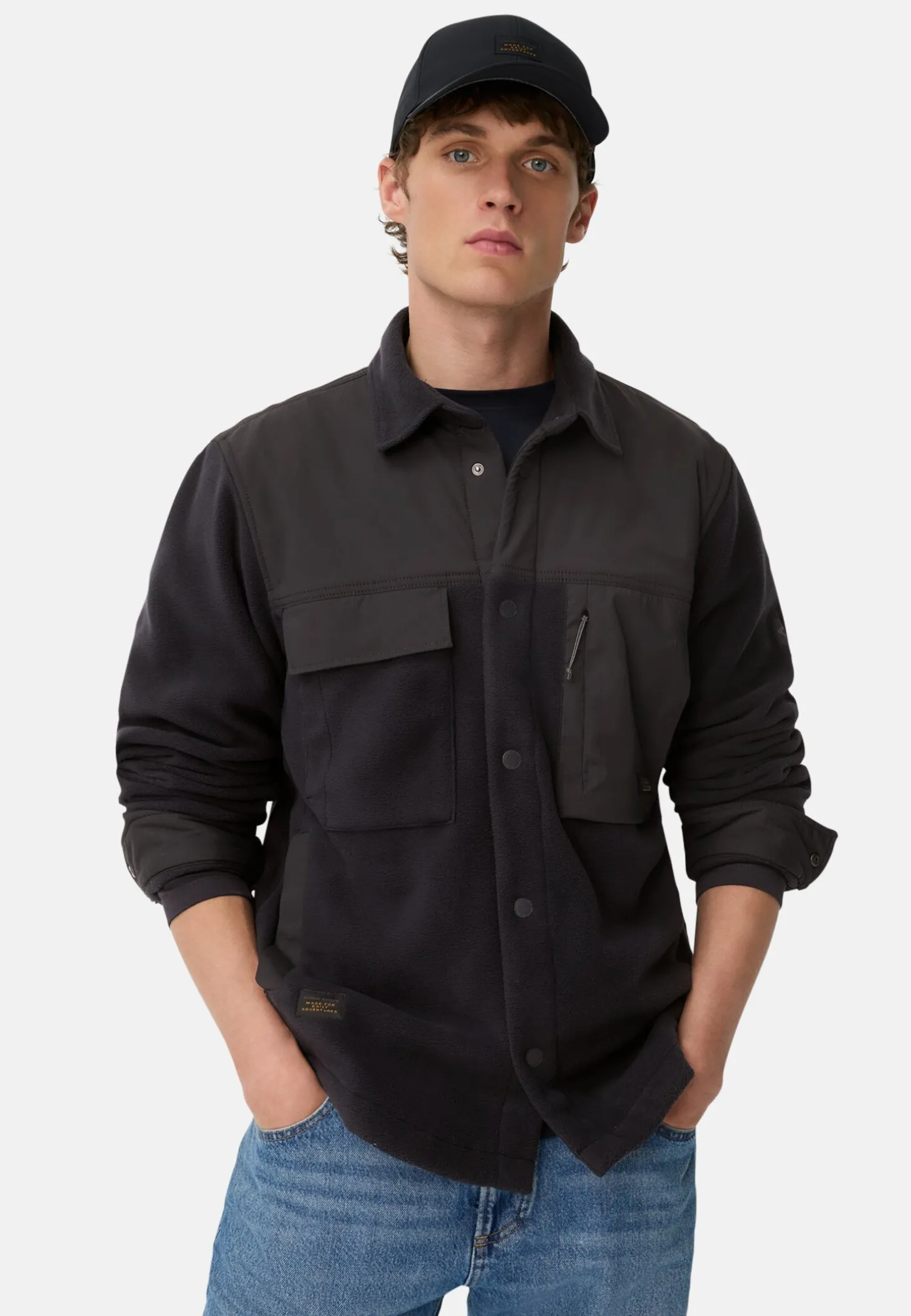 Overshirt mit Hemdkragen