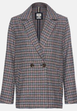 Oversized Blazer mit kariertem Muster