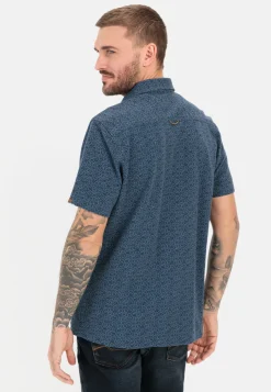 Piqué Hemd mit Allover-Print