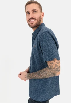 Piqué Hemd mit Allover-Print