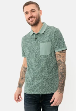 Piqué Poloshirt mit floralem Allover-Print