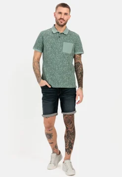Piqué Poloshirt mit floralem Allover-Print