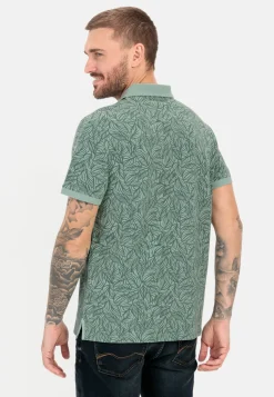 Piqué Poloshirt mit floralem Allover-Print