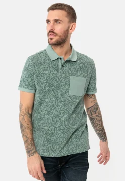 Piqué Poloshirt mit floralem Allover-Print