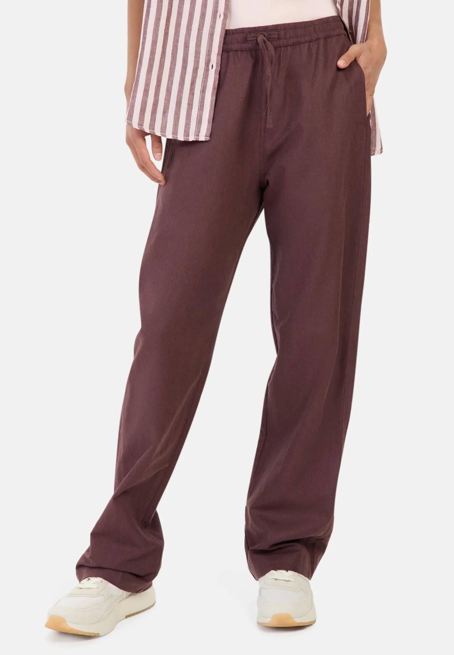 Relaxed Fit Hose aus einem Leinenmix