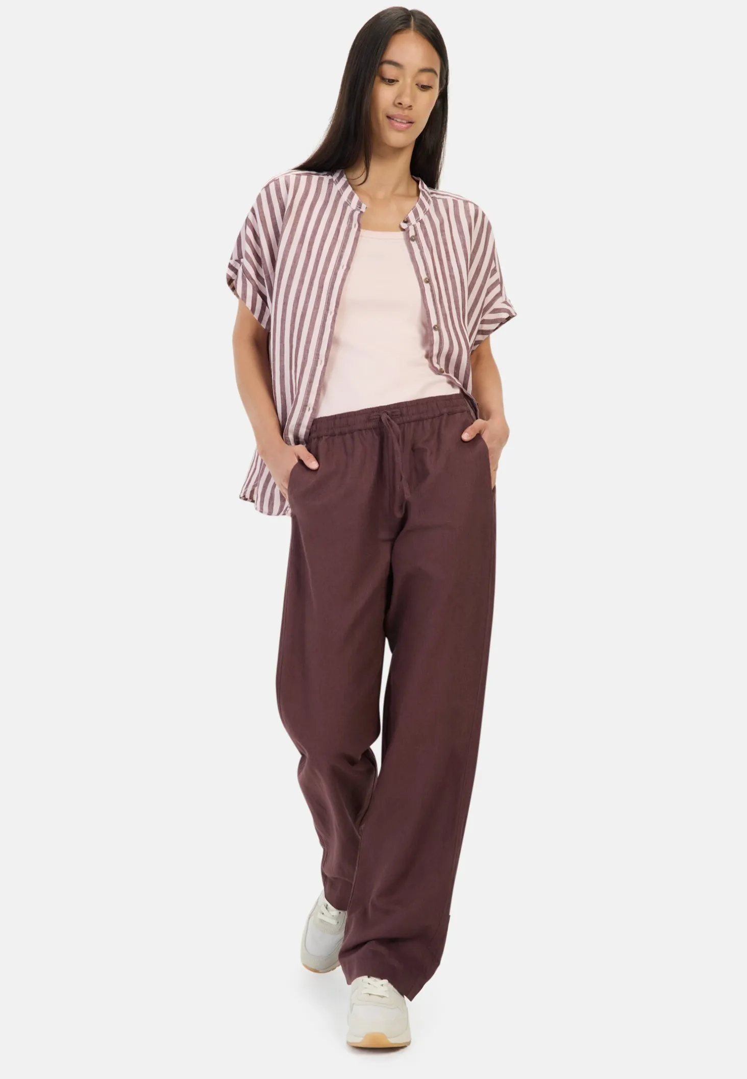 Relaxed Fit Hose aus einem Leinenmix