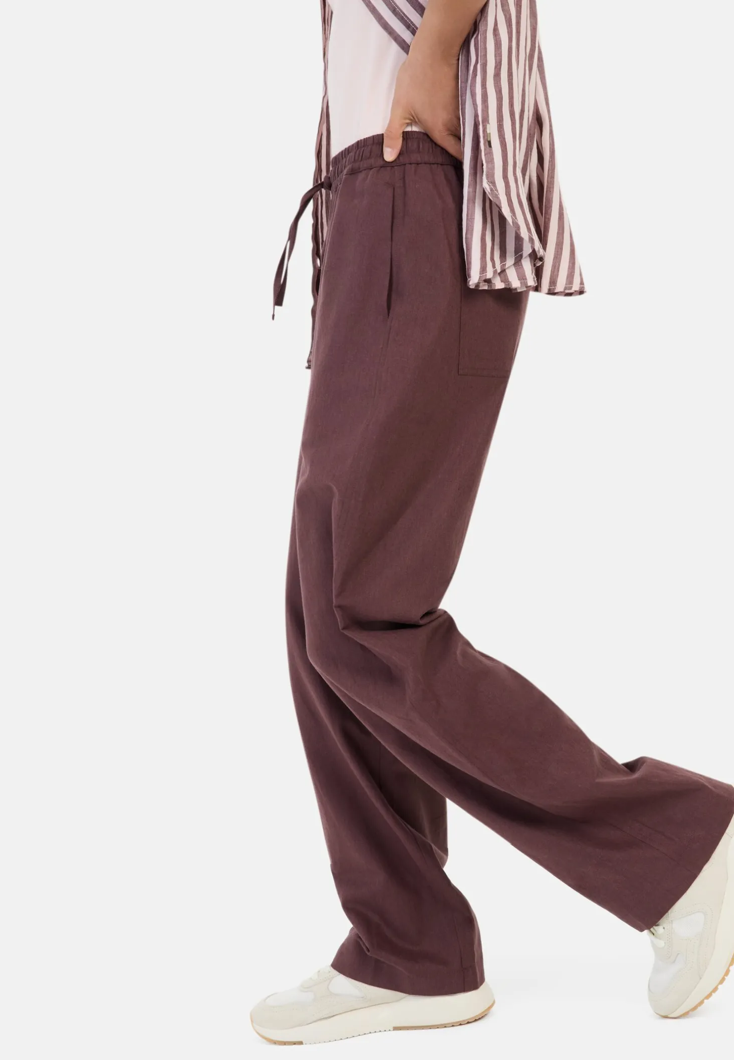 Relaxed Fit Hose aus einem Leinenmix