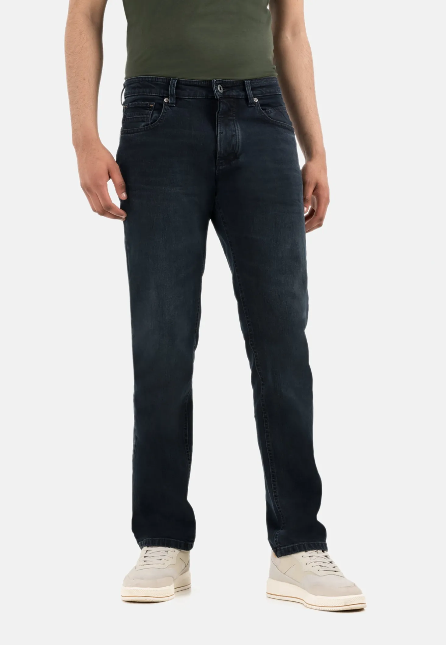Relaxed Fit 5-Pocket Jeans mit leichten Used-Effekten
