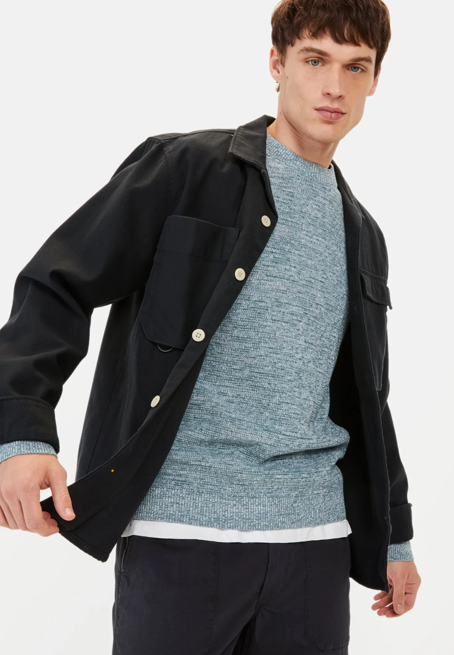 Rundhals Pullover aus Baumwolle