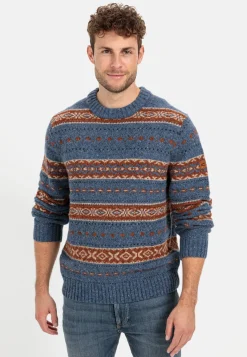 Rundhals Pullover mit Kontraststreifen