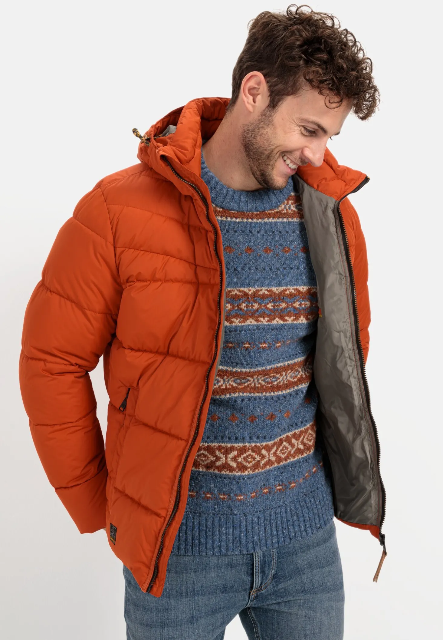 Rundhals Pullover mit Kontraststreifen